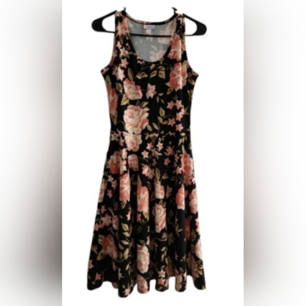 Lularoe floral print sleeveless dress size small